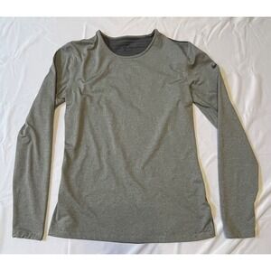 Nike Shirt Women's Gray Pro Warm Dri-Fit Training Top Athletic Gym 834314-063 XL